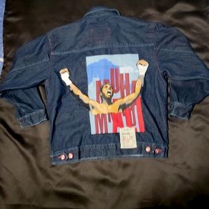 VINTAGE MUHAMMAD ALI PLATINUM FUBU DENIM JACKET
